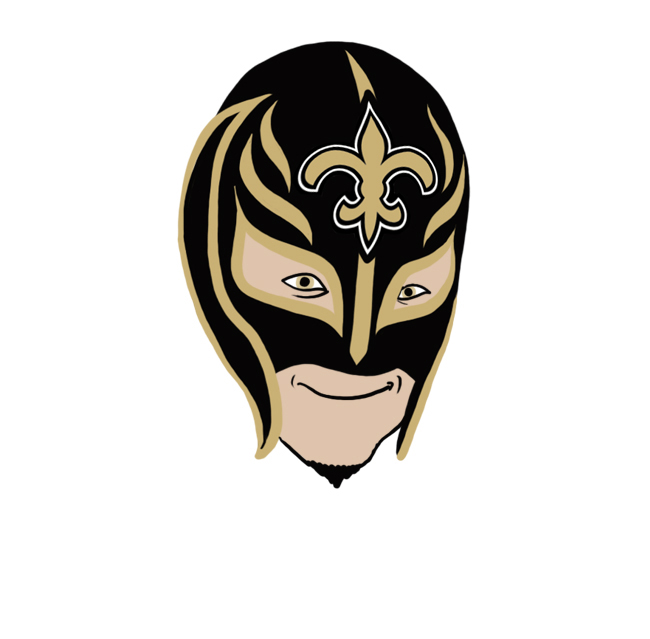 New Orleans Saints Rey Mysterio Logo iron on transfers
